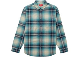 Supreme Shadow Plaid Flannel Shirt (SS23) Blue