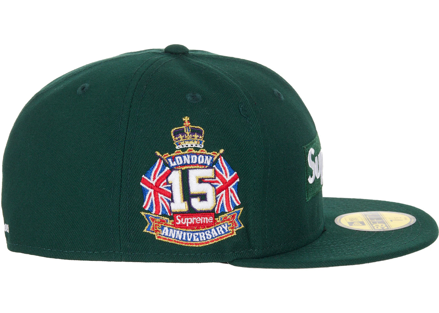 Supreme Shop Box Logo New Era 59Fifty Fitted Hat Green - vue secondaire A