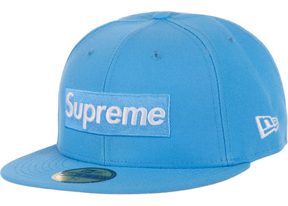 Supreme Shop Box Logo New Era 59Fifty Fitted Hat Light Blue - authentic Supreme product