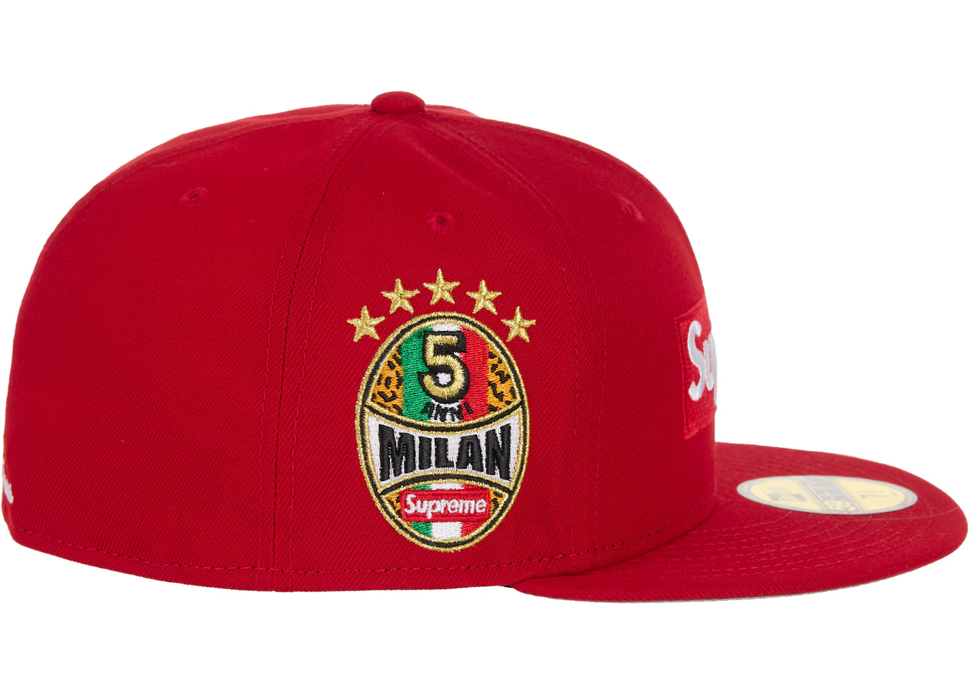 Supreme Shop Box Logo New Era 59Fifty Fitted Hat Red - vue secondaire B