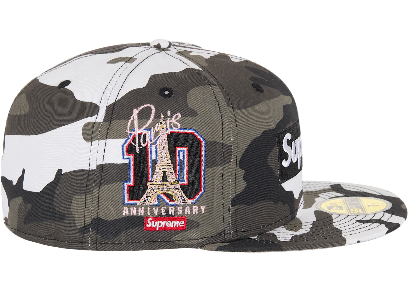 Supreme Shop Box Logo New Era 59Fifty Fitted Hat Snow Camo - vue secondaire A