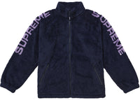 Supreme Shoulder Logo Fleece Jacket Navy