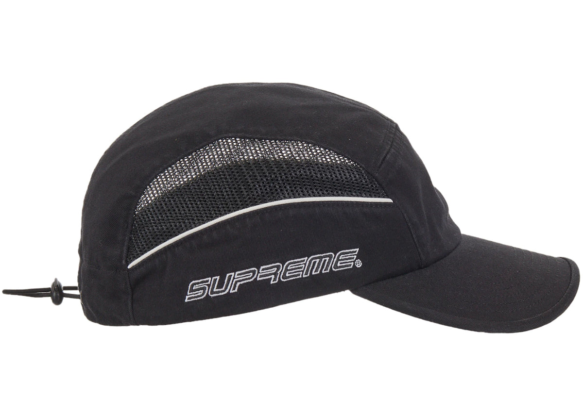 Supreme Side Mesh Piping Camp Cap Black - vue secondaire B
