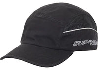 Supreme Side Mesh Piping Camp Cap Black