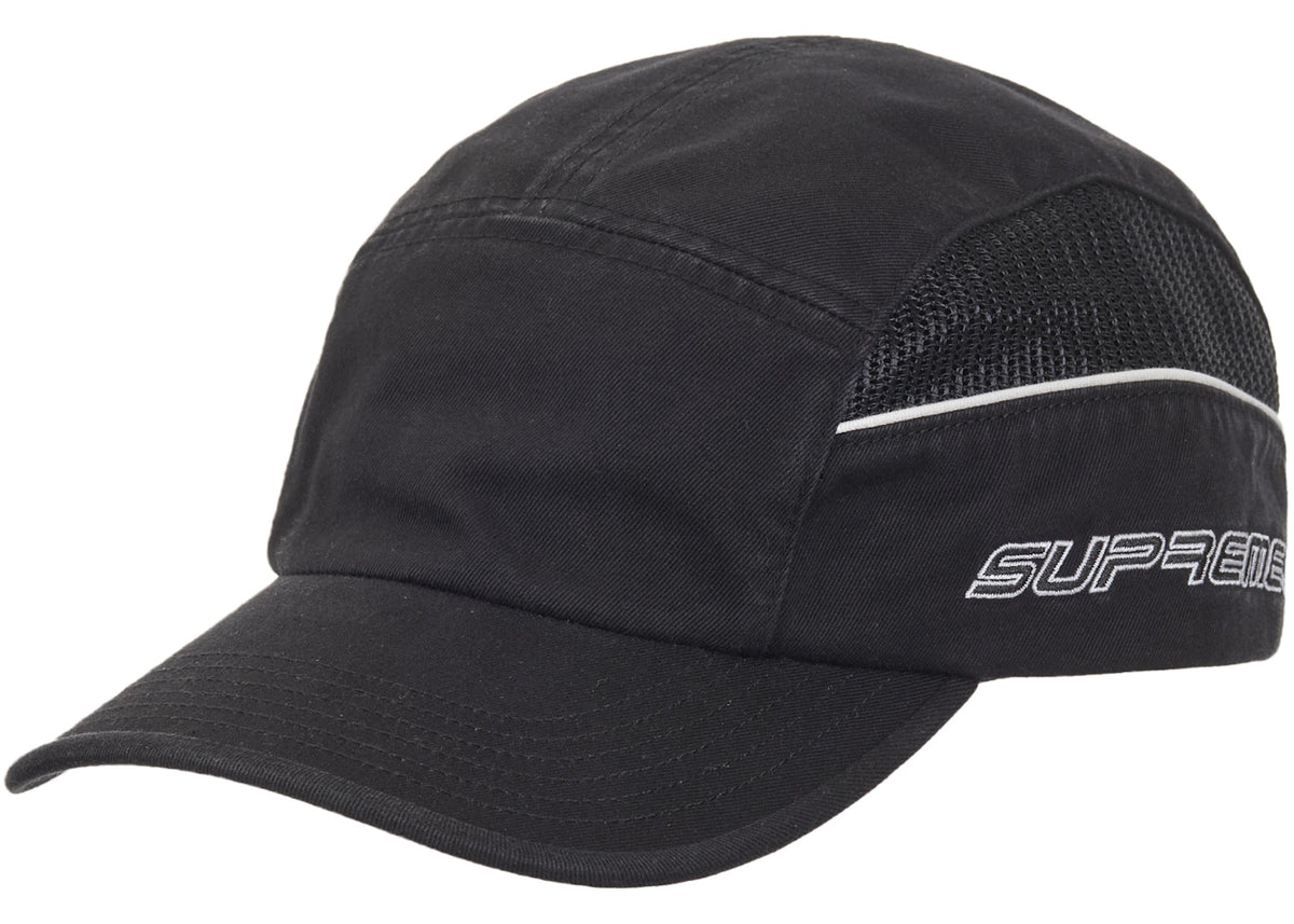 Supreme Side Mesh Piping Camp Cap Black - vue secondaire A