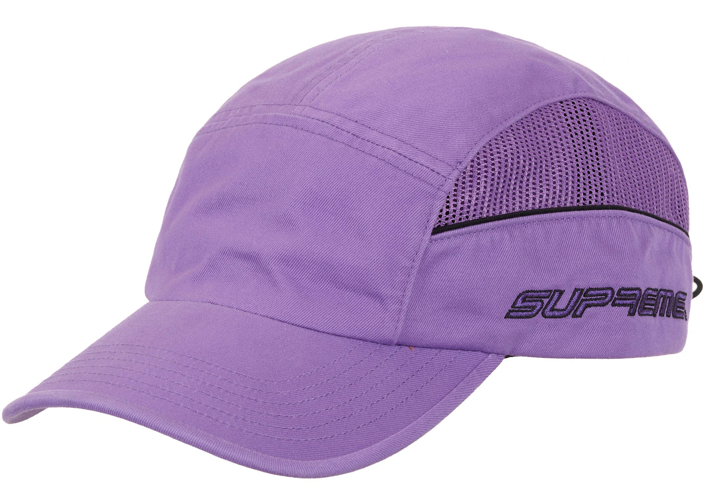 Supreme Side Mesh Piping Camp Cap (SS26) Purple - vue 360