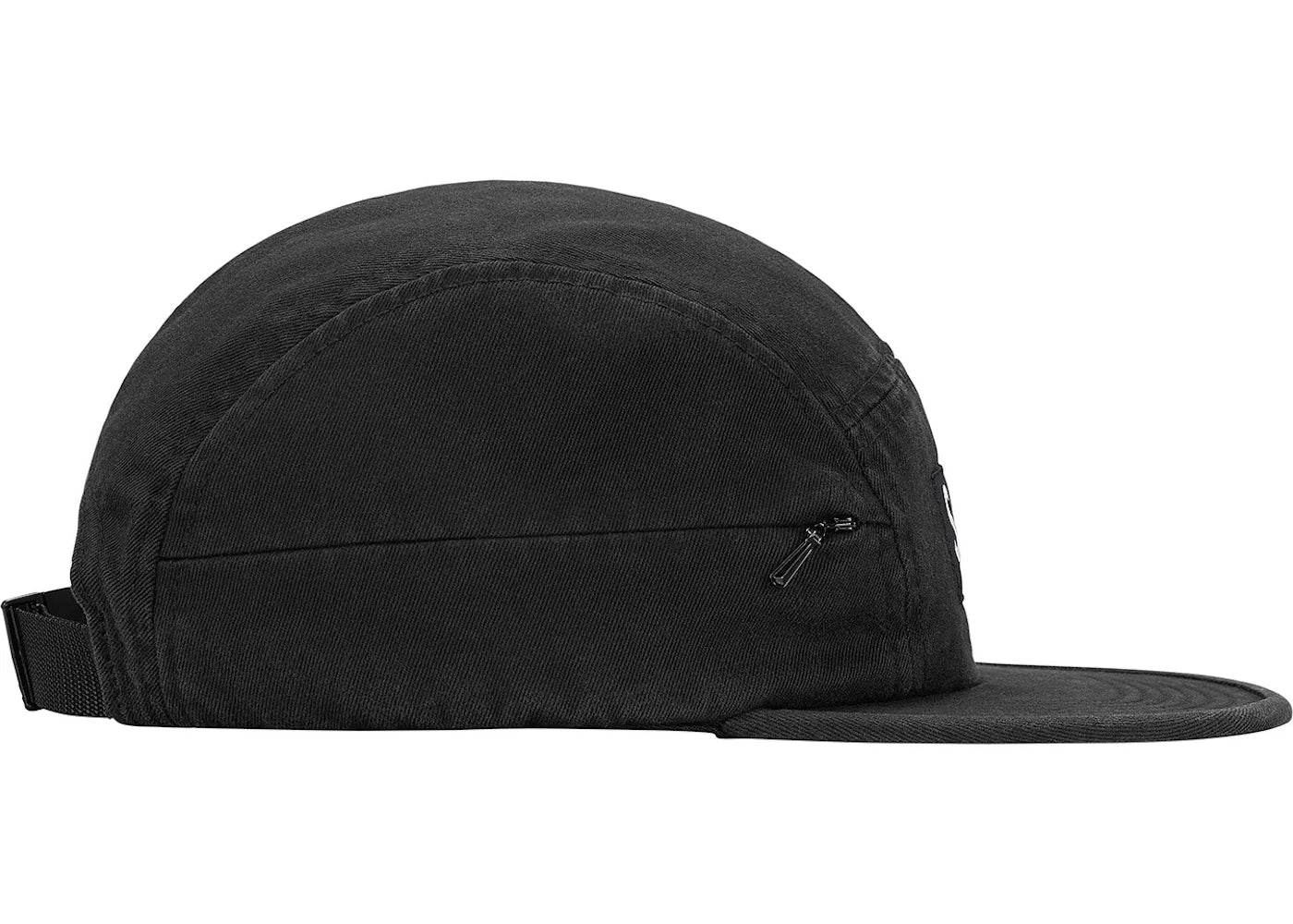 Supreme Side Zip Camp Cap Black - vue secondaire A