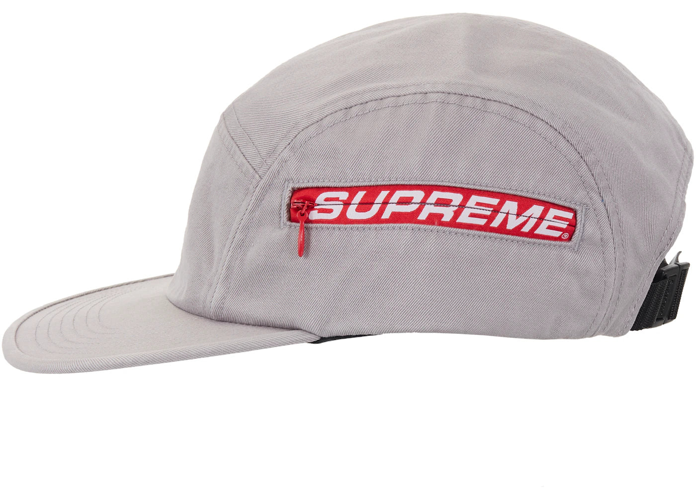 Supreme Side Zip Camp Cap (SS26) Grey - vue secondaire B