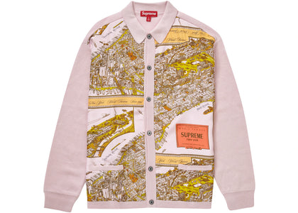 Supreme Silk Map Cardigan Pink - product view 2