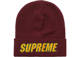 Supreme Slant Beanie Burgundy - vue 360