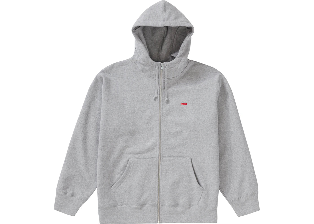 Supreme Small Box Facemask Zip Up Hooded Sweatshirt Heather Grey - vue secondaire B