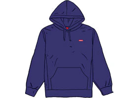 Supreme Small Box Hooded Sweatshirt Washed Navy