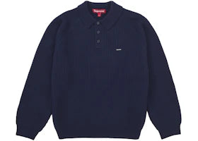 Supreme Small Box Polo Sweater (FW25) Navy - vue 360