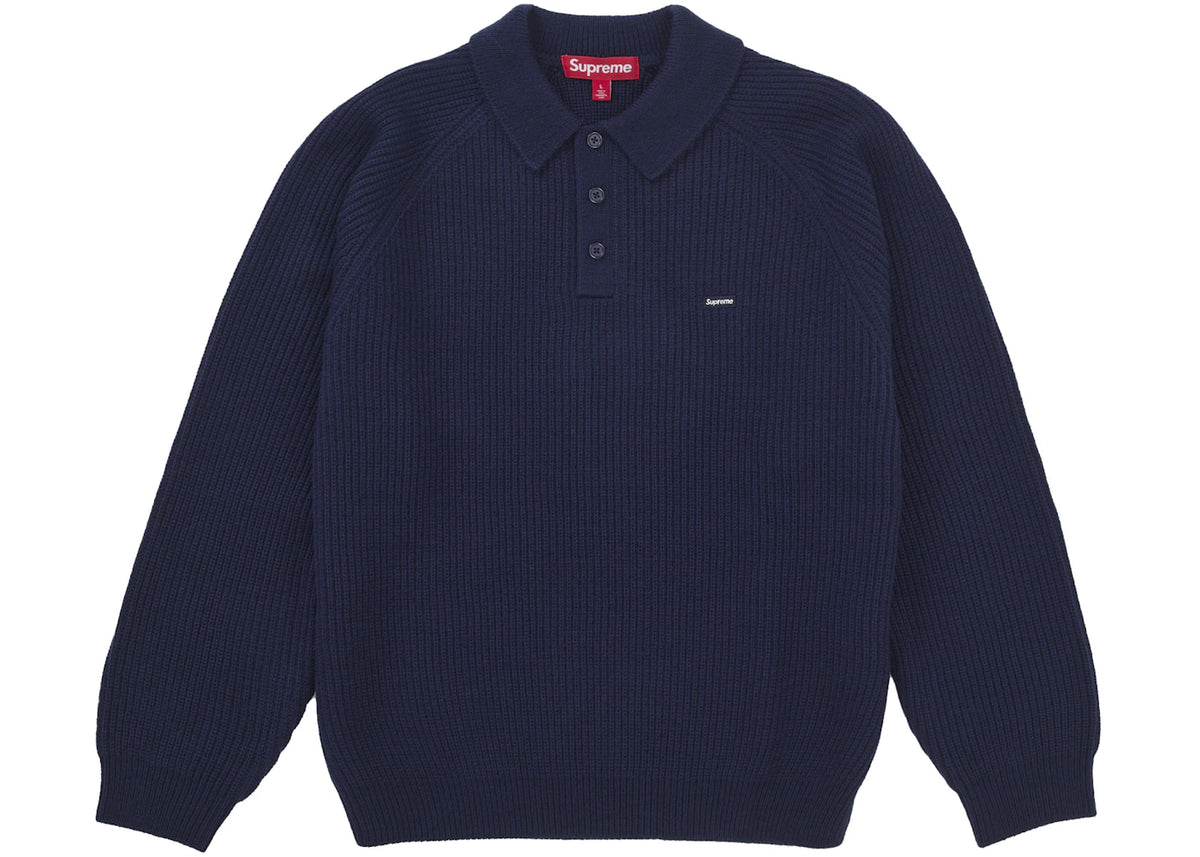 Supreme Small Box Polo Sweater (FW25) Navy - vue secondaire A