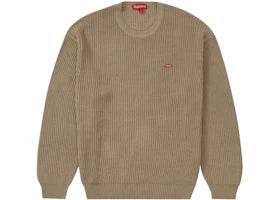 Supreme Small Box Ribbed Sweater Tan