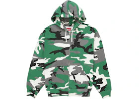 Supreme Small Box Zip Up Hooded Sweatshirt (FW25) Green Camo - vue 360