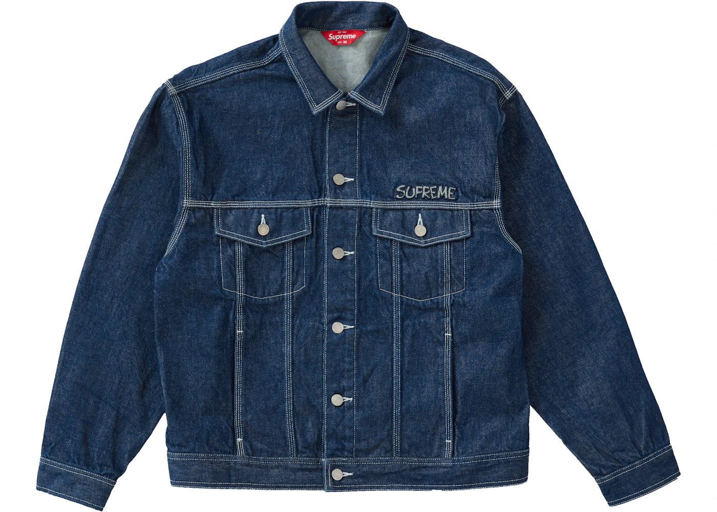 Supreme Smurfs Denim Trucker Jacket Blue - vue secondaire B
