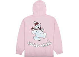 Supreme Snowman Hooded Sweatshirt Light Pink
