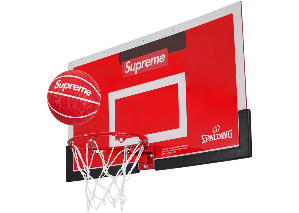 Supreme Spalding Mini Basketball Hoop Red - vue 360