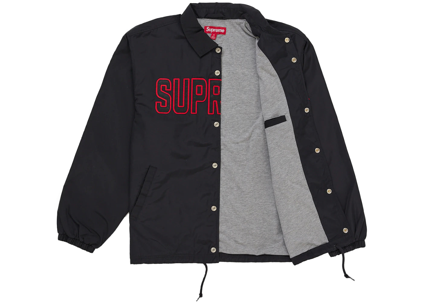 Supreme Spellout Coaches Jacket Black - vue secondaire A