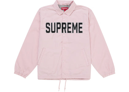 Supreme Spellout Coaches Jacket Pink - apparel view 2