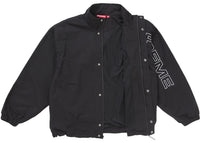 Supreme Trainingsjacke mit Schriftzugstickerei aus Ripstop-Gewebe, Schwarz