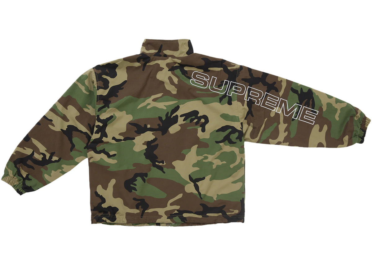 Supreme Spellout Embroidered Ripstop Track Jacket Woodland Camo - vue secondaire B