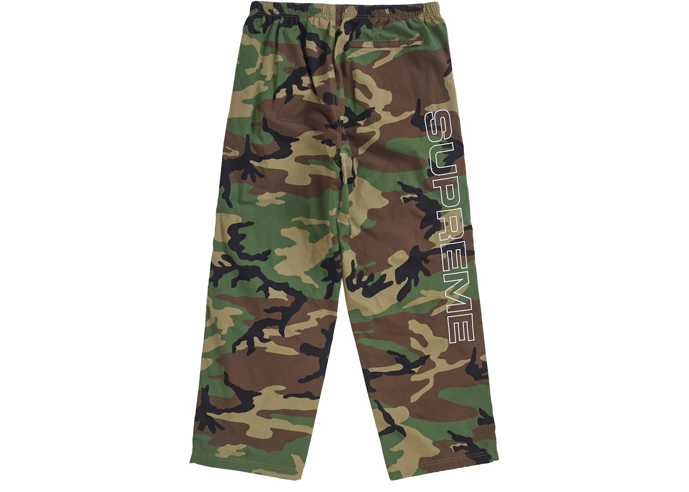 Supreme Spellout Embroidered Ripstop Track Pant Woodland Camo - vue secondaire B