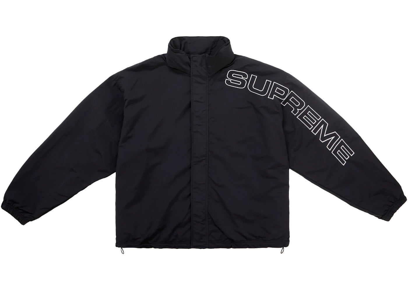 Supreme Spellout Embroidered Track Jacket (FW24) Black - vue secondaire B