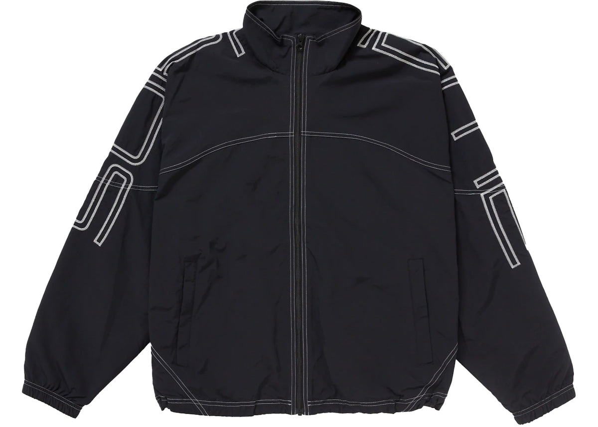 Supreme Spellout Embroidered Track Jacket (SS25) Black - vue secondaire A
