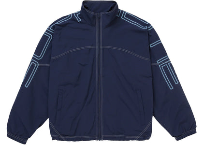Supreme Spellout Embroidered Track Jacket (SS25) Navy - apparel view 2