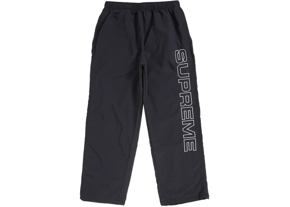Supreme Spellout Embroidered Track Pant (FW24) Black - vue 360