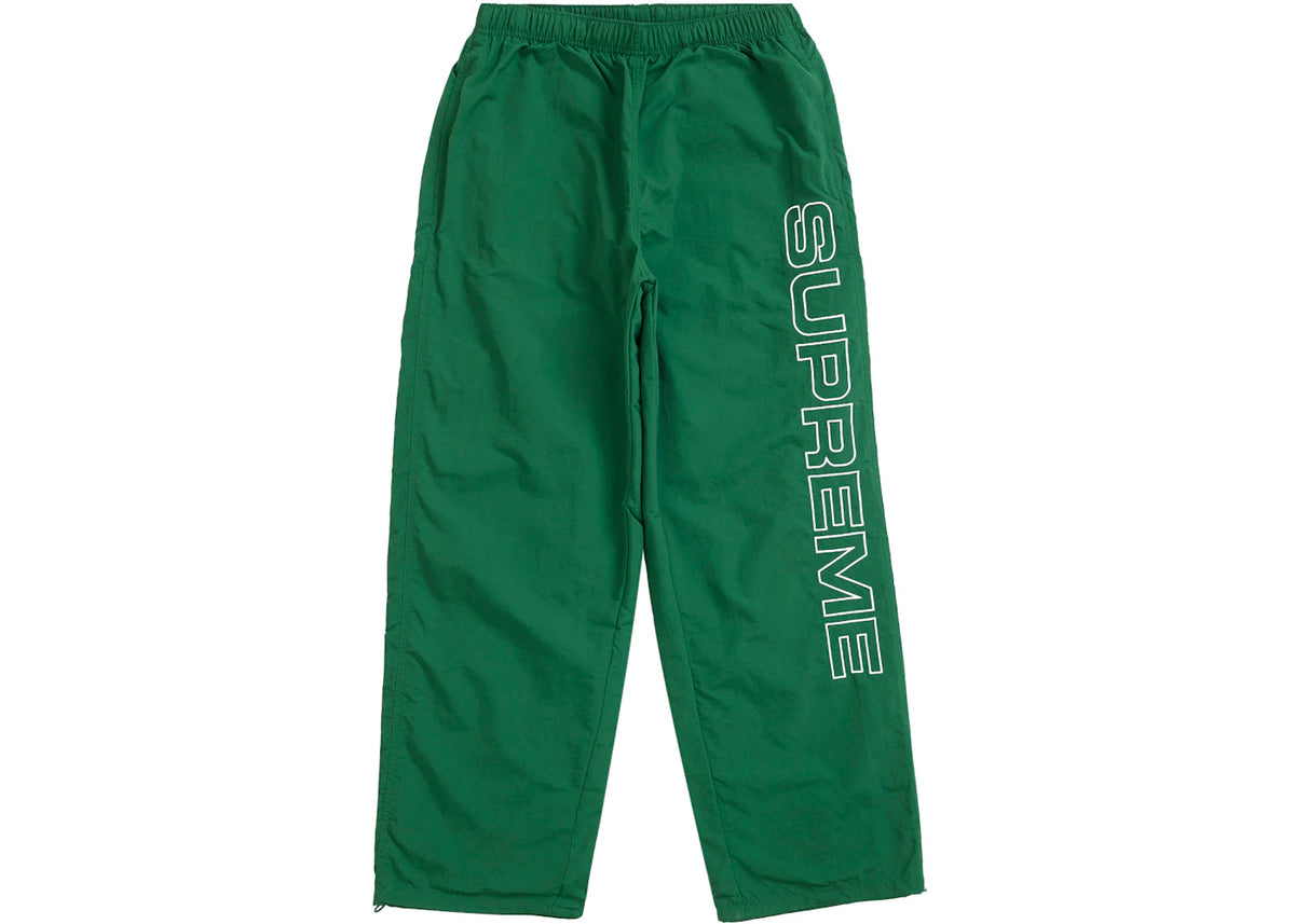 Supreme Spellout Embroidered Track Pant (FW24) Dark Green - vue secondaire A