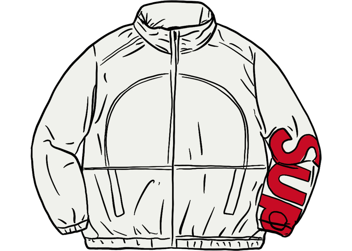 Supreme Spellout Track Jacket White - vue 360