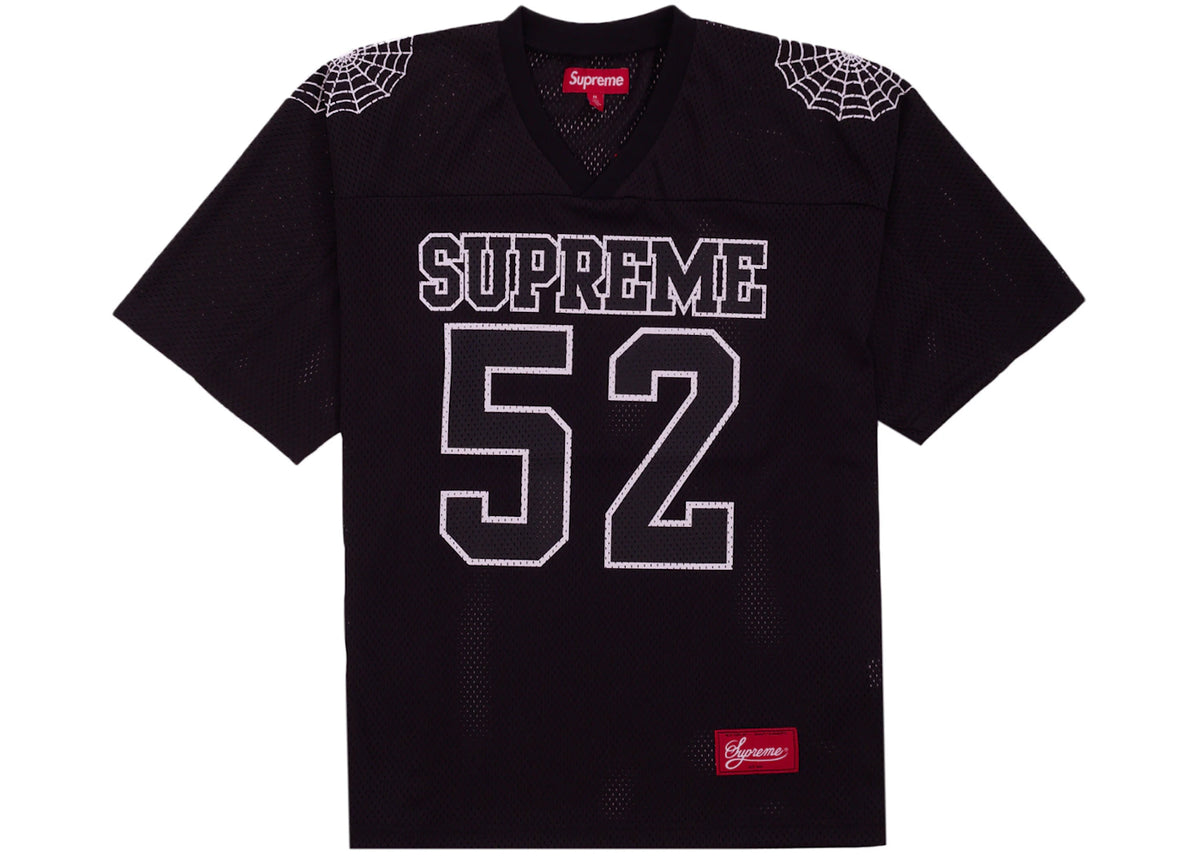 Supreme Spiderweb Football Jersey Black - vue 360