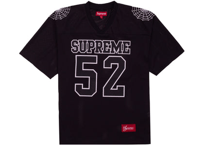 Supreme Spiderweb Football Jersey Black - apparel view 2