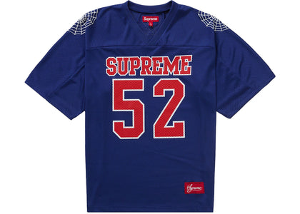 Supreme Spiderweb Football Jersey Navy - apparel view 2