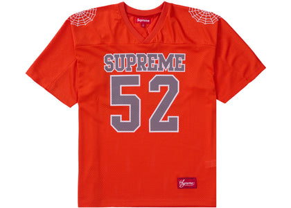Supreme Spiderweb Football Jersey Orange - apparel view 2