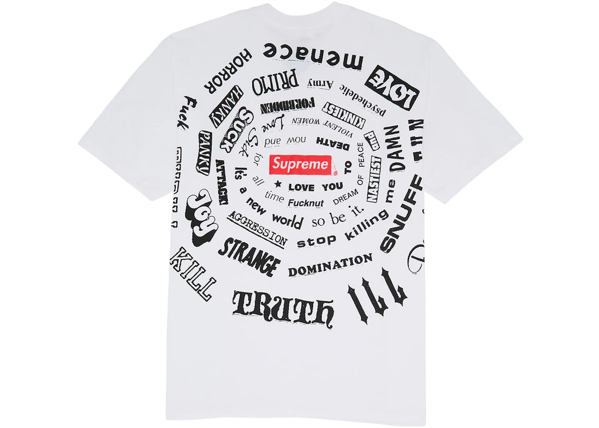 Supreme Spiral Tee White - vue secondaire A
