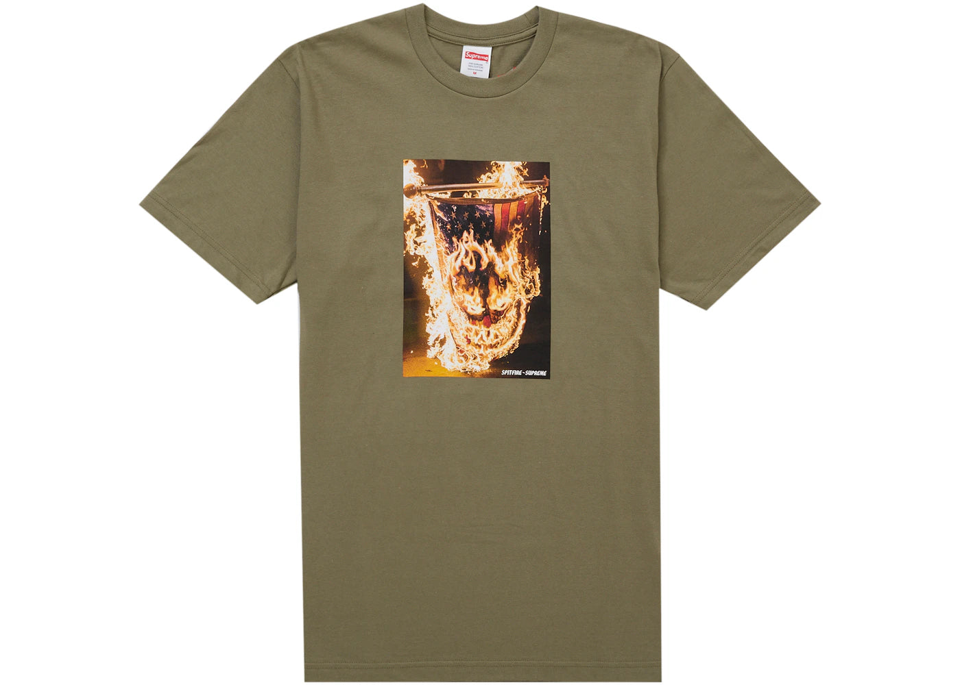 Supreme Spitfire Flag Tee Olive - vue 360
