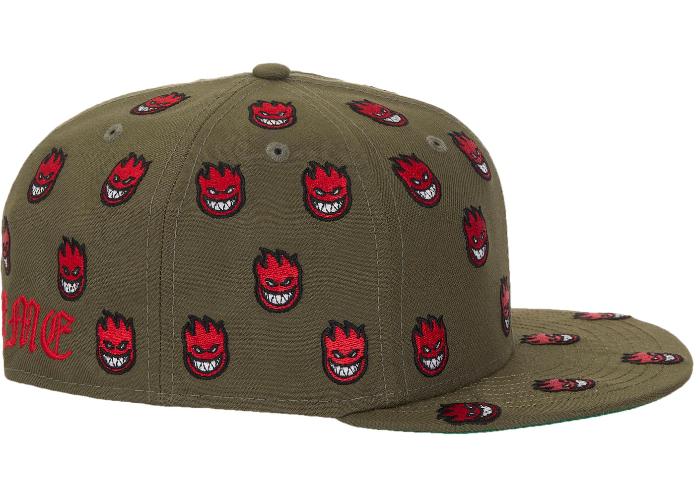 Supreme Spitfire New Era 59Fifty Fitted Cap Olive - vue secondaire A