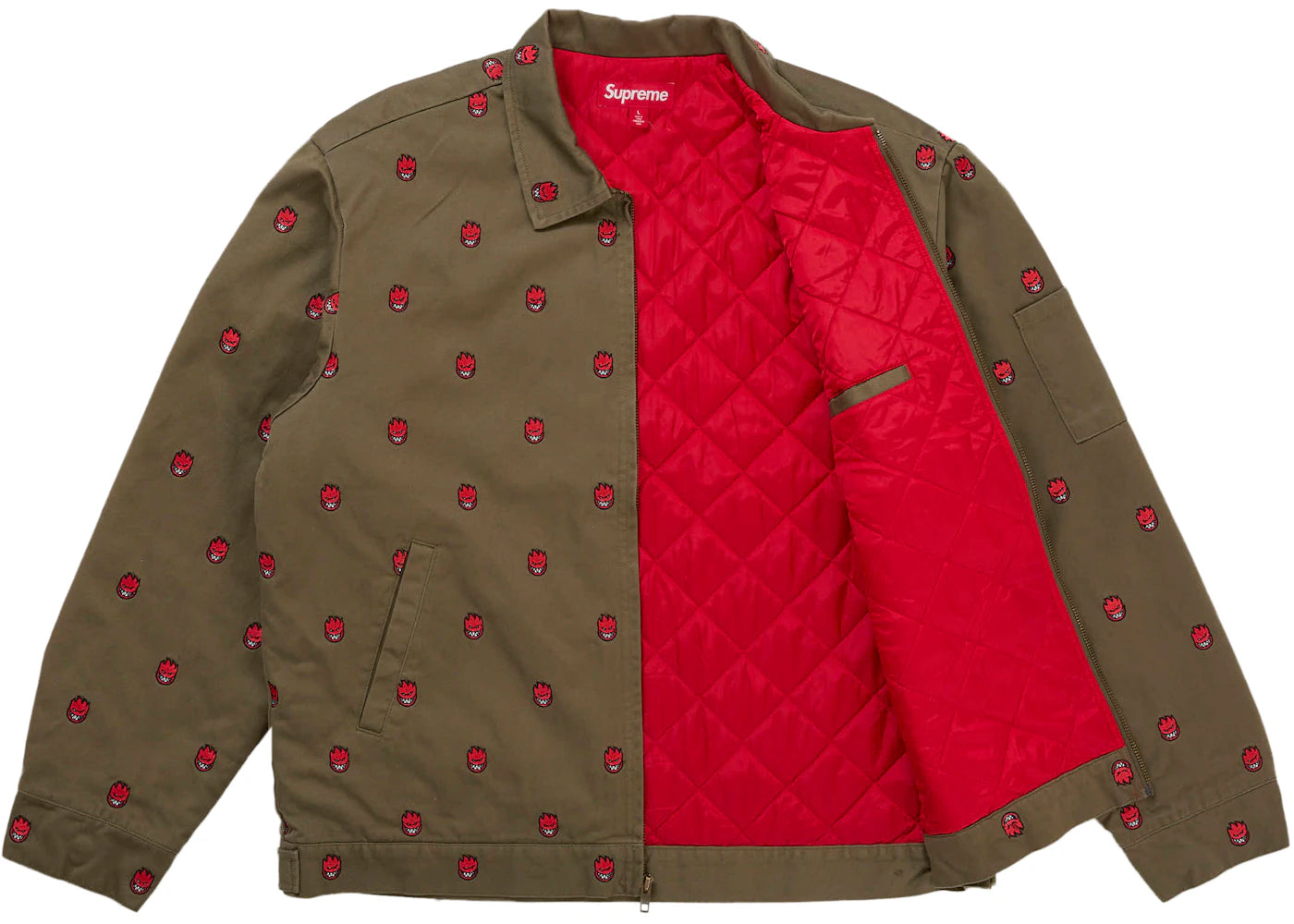Supreme Spitfire Work Jacket Olive - vue secondaire B