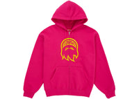 Supreme Spitfire Zip-Up Hooded Sweatshirt Pink