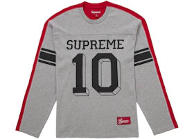 Supreme Split L/S Football Top Grey