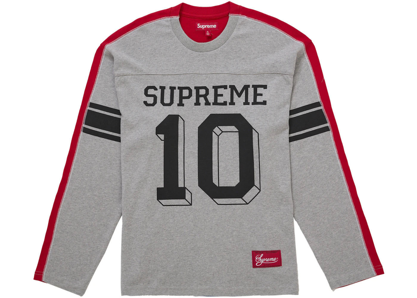 Supreme Split L/S Football Top Grey - vue secondaire A