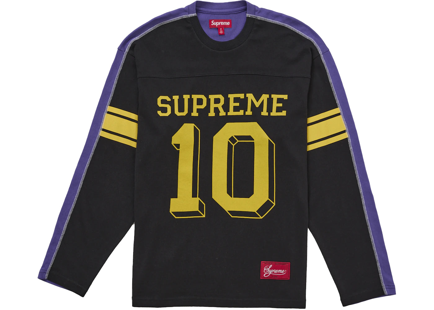 Supreme Split L/S Football Top Black - vue secondaire A
