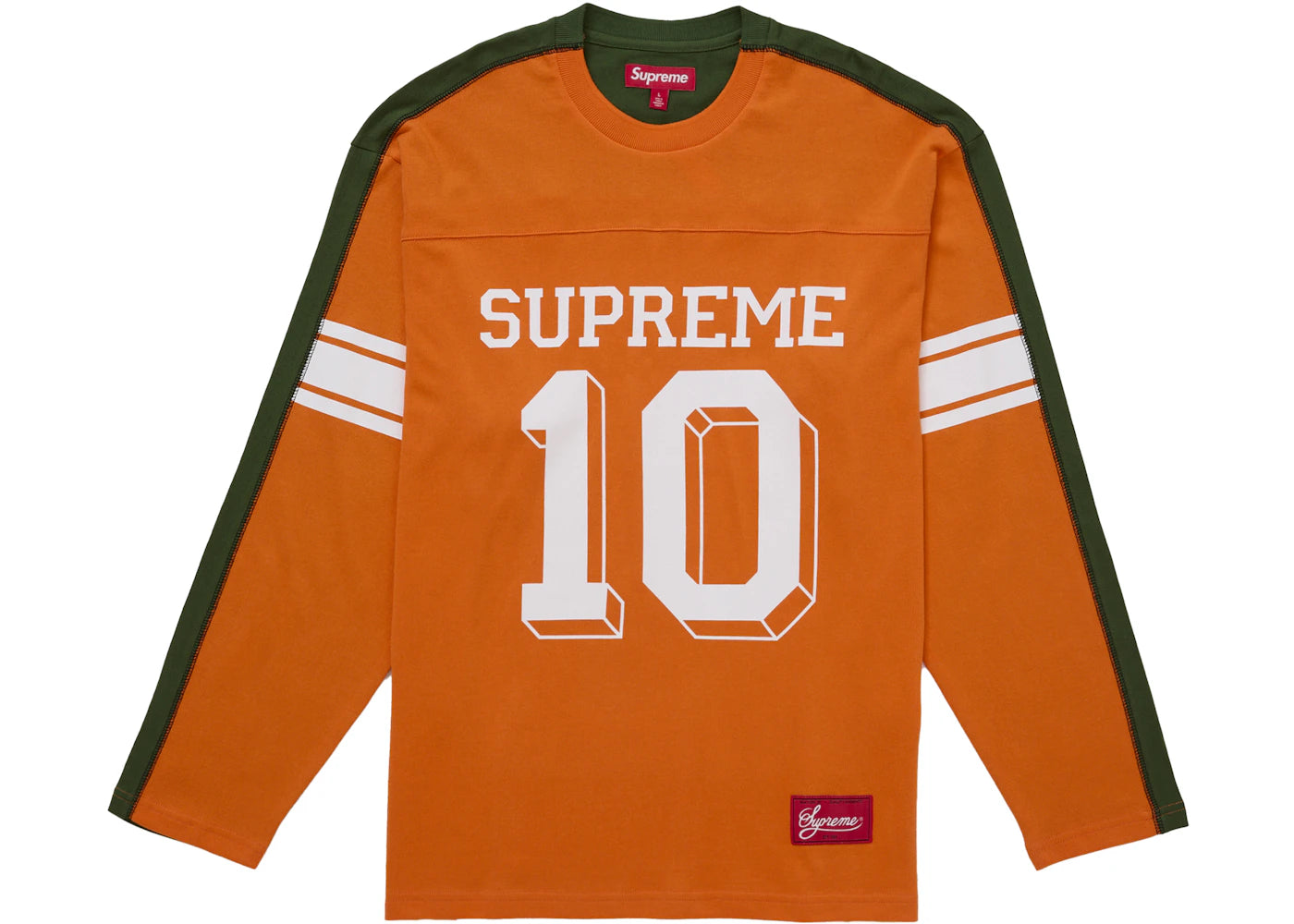 Supreme Split L/S Football Top Orange - vue 360