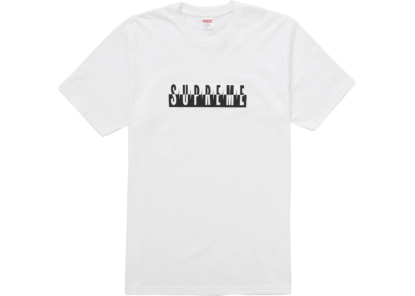 Supreme Split Tee (FW25) White - vue 360