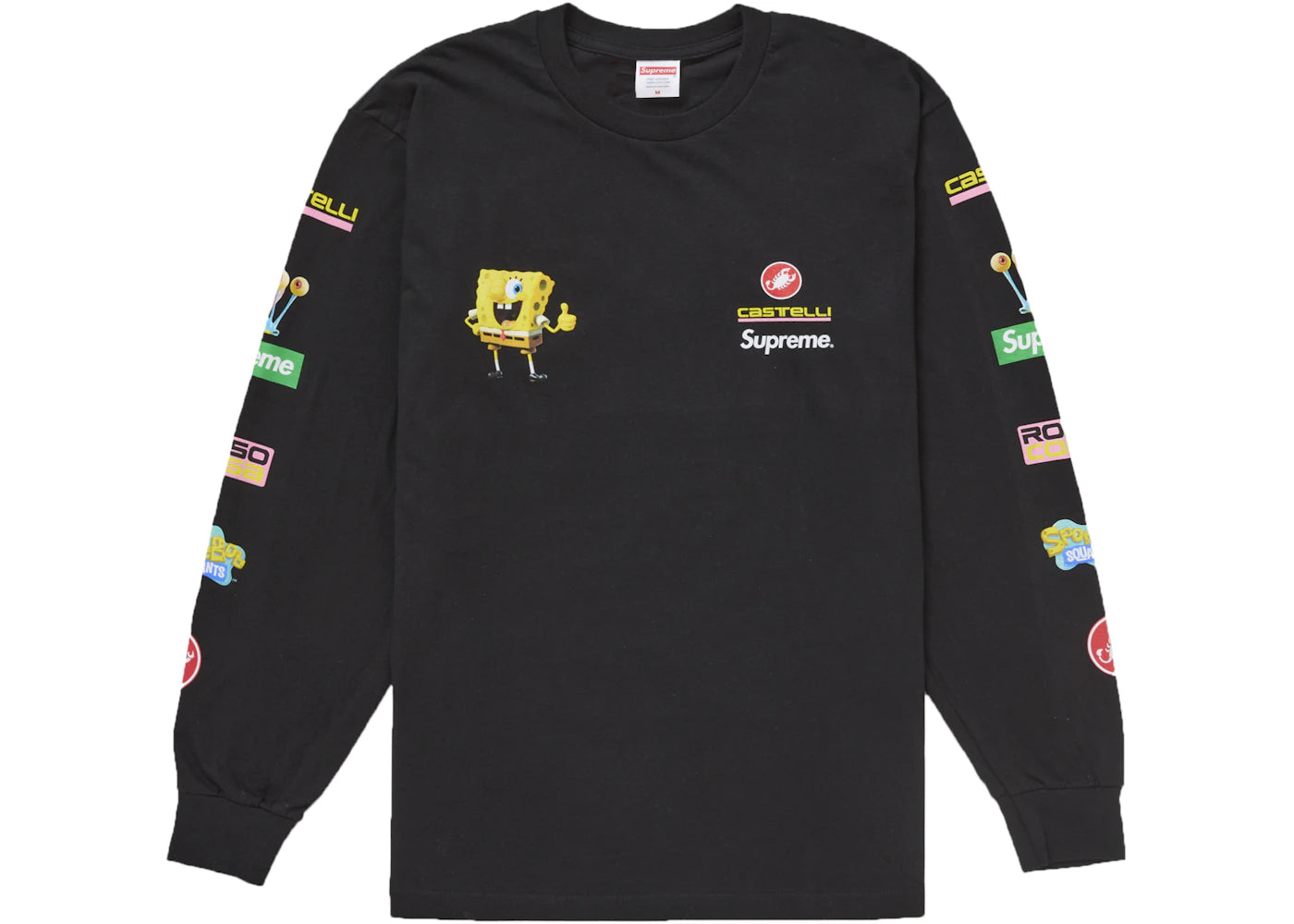 Supreme SpongeBob/Castelli Racing L/S Tee Black - vue secondaire A