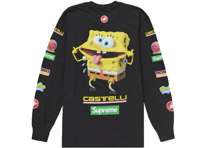 Supreme SpongeBob/Castelli Racing L/S Tee Black - authentic Supreme product